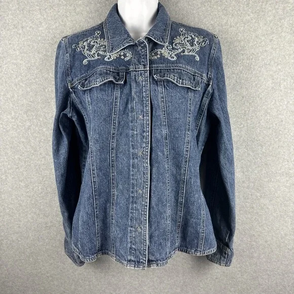 Christopher‎ And Banks Women's Jean Jacket Size Medium