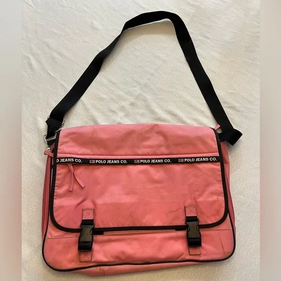 RALPH LAUREN POLO JEANS CO. Authentic Y2K Messenger Bag / Laptop Bag, Vintage.
