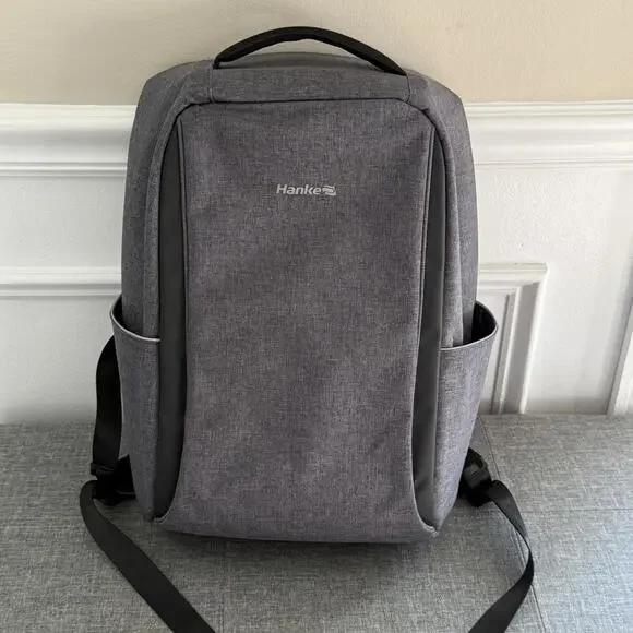 Hanke Laptop Backpack Gray Travel Anti-theft Padded Straps
