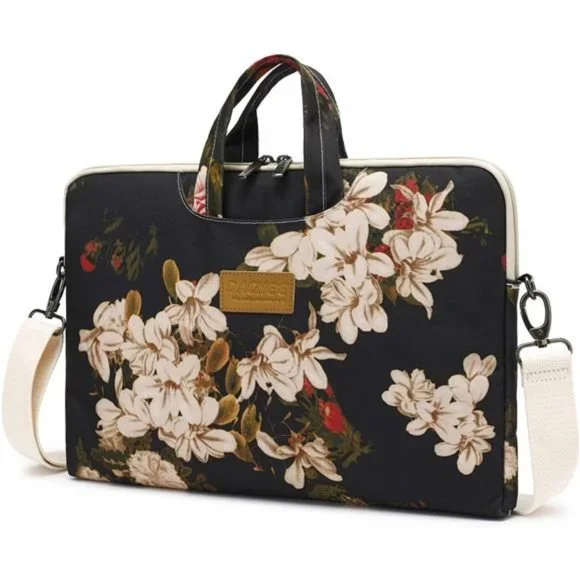 Black Waterproof Shoulder Laptop Bag 15.6 Inch