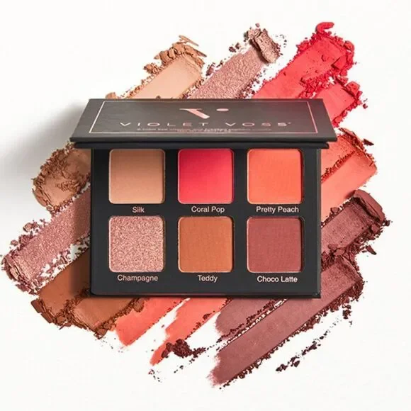 Violet Voss Coral Pop 6 Eyeshadows Palette With Mirror New in Box