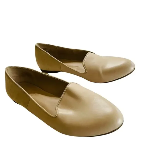 Aldo Cream Round Toe Flat Loafers Shoe 6