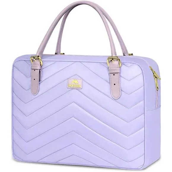 Women's Slim Computer Bag Laptop Briefcase Water Resistant Laptop, Purple, 15.6