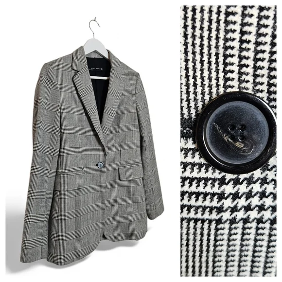 Zara Glen Plaid Blazer Jacket Women S Equestrian Preppy Academia Clean Girl Work
