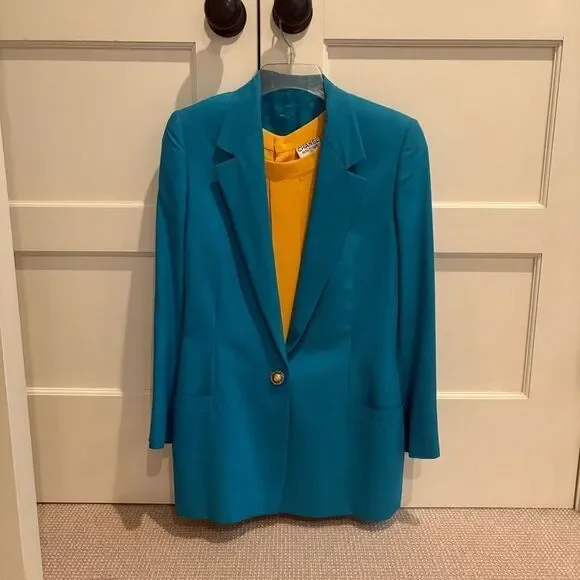 Versace Teal Blazer