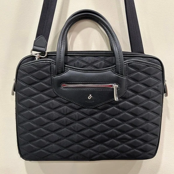 Knomo Laptop Bag - Black Quilted