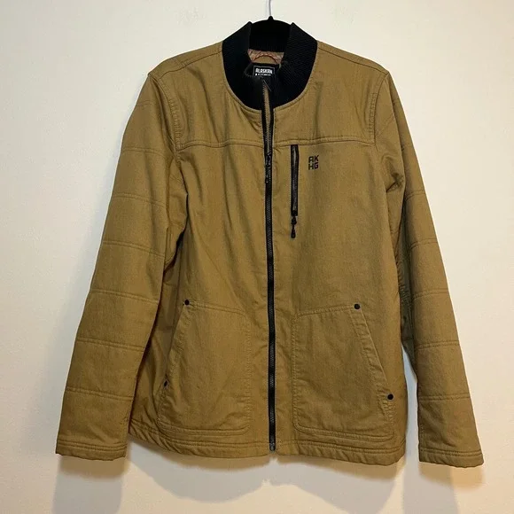 Duluth Trading Co Alaskan Hardgear Jacket Stone Run Insulated Tan Brown Women XL