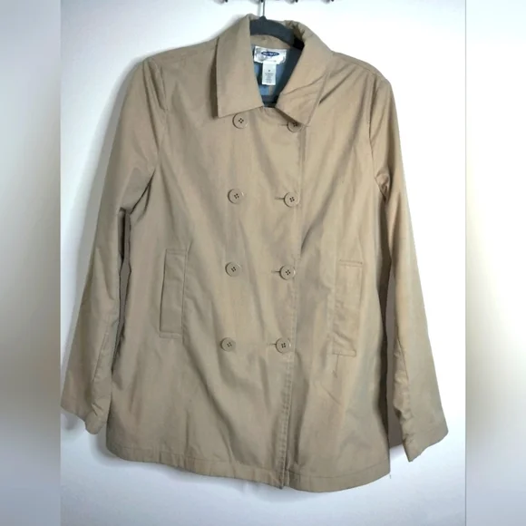 Old Navy (Size M) Khaki Lightweight Double-breasted Button Casual Peacoat