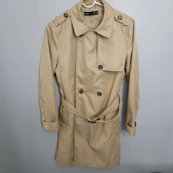 Lefties Beige Gold Trench Coat