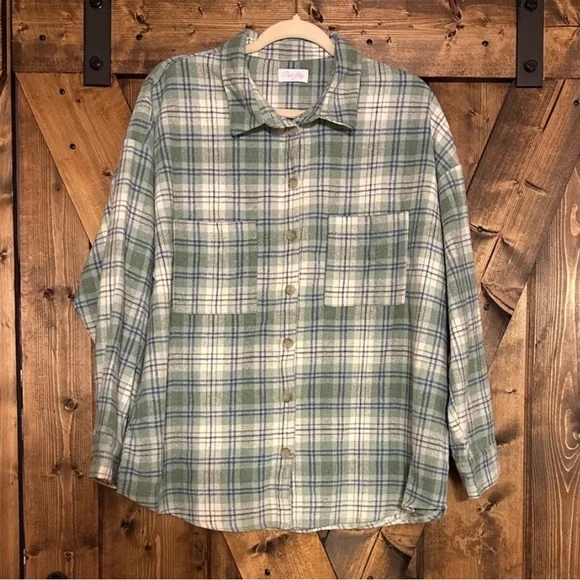 Pink Lily Plaid Shacket