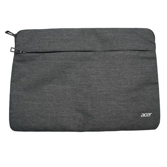 Acer Laptop Electronic Tablet Gray Heathered Sleeve Pocket Zip Closure 16x11.5