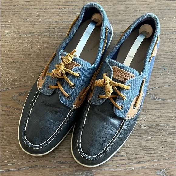 Sperry Women's Songfish Waxy‎ Canvas Boat Shoes Size 10