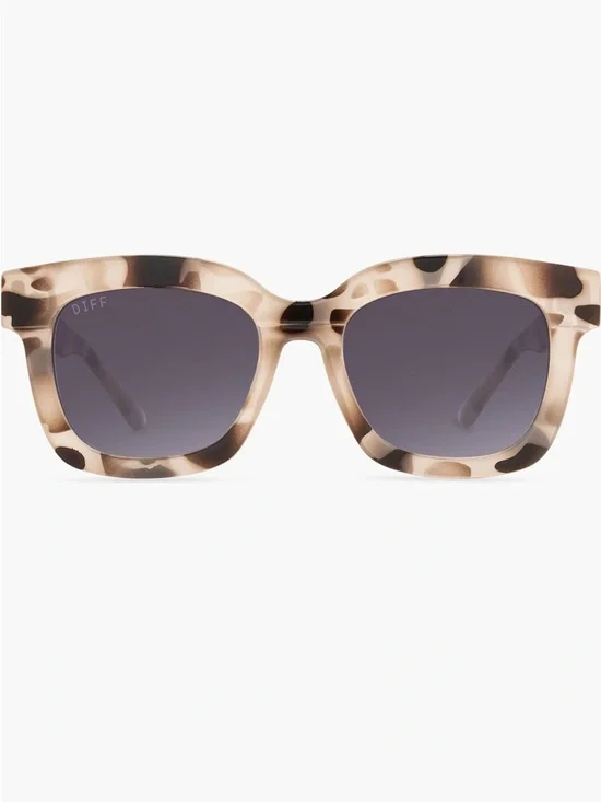DIFF 56mm Makay Square Sunglasses in Cream Tortoise NWT