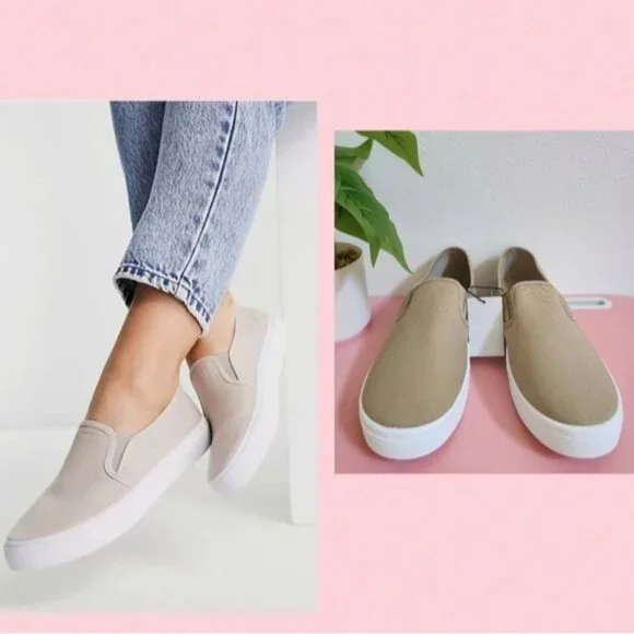 West Loop Beige Slip-On Sneakers
