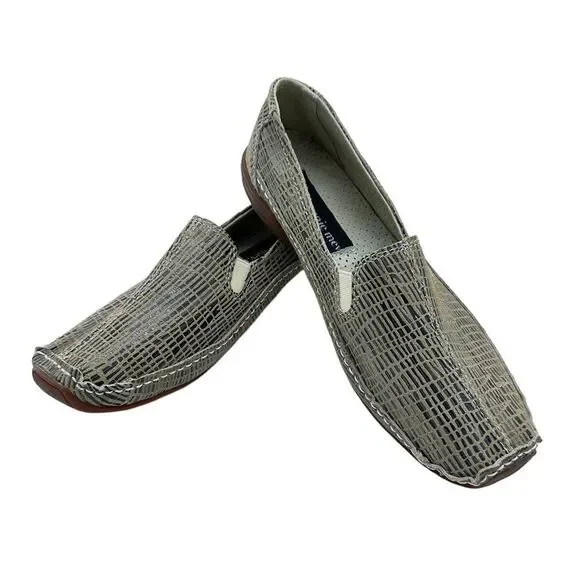 Bernie Mev Pam Women's‎ 8/39 Beige Print Driving Loafers Cushioned NWT $60 MSRP