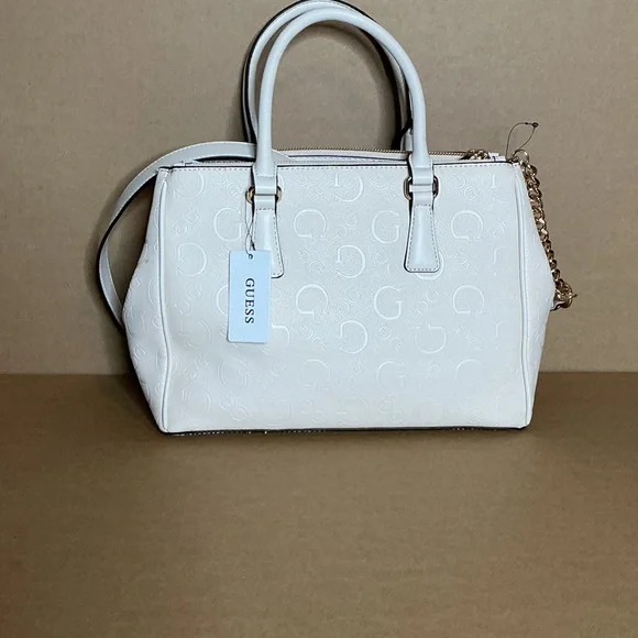 GUESS BAG stone Satchel with Gold ACCENTS NEW