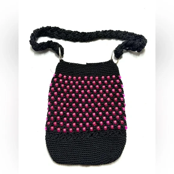 Pink and Black Croche’ bag‎