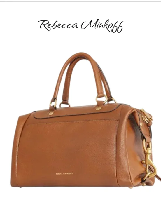 NWT Rebecca Minkoff M.A.B. 2.0 Leather Satchel Bag Caramello Brown