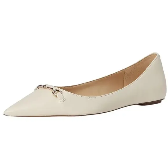 Sam Edelman Womens Nori Ballet Flats US 7.5 M EU 38 Ivory Cream GUC
