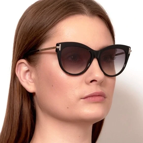 NEW TOM FORD BLACK CAT EYE WOMEN SUNGLASSES TOM FORD