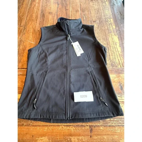 Core 365 by North End Cruise Fleece Vest Womens L Black Water Resistant Full Zip