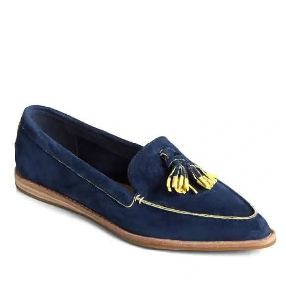 SPERRY NWT Saybrook Painted Tassel Leather Loafer in Navy Sz 7 & 7.5
