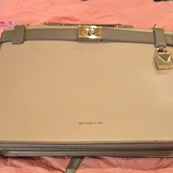 Michael Kors Tan and Gray Satchel