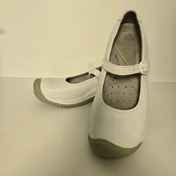Keen Womens Size 6M Ivory Ecru Mary Jane Leather Loafer Shoes Utility PTC MJ II