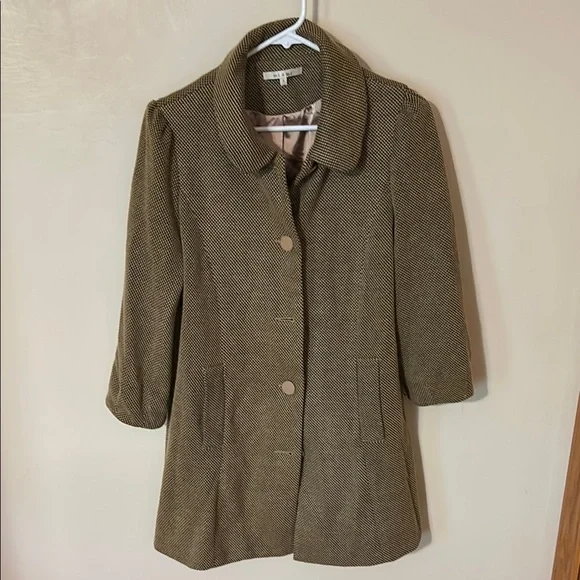Miami Brown Pea Coat Timeless Style and Warmth size large