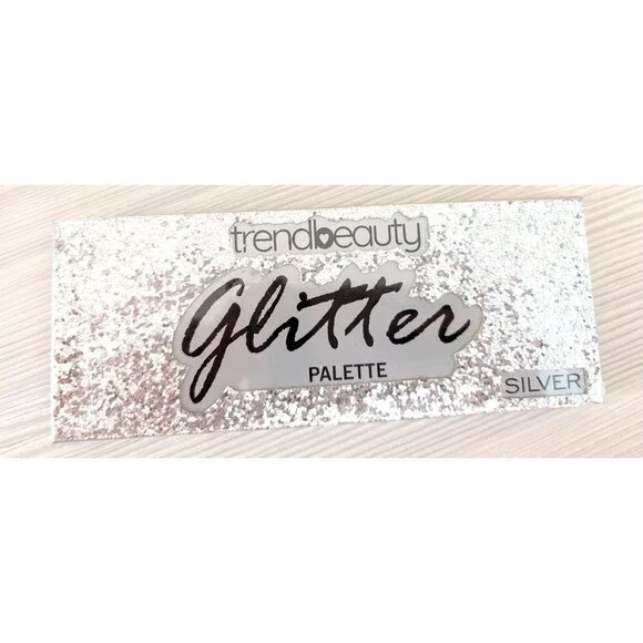 TRENDBEAUTY Glitter Silver Eyeshadow Palette Full Size 15 Shades New In Box