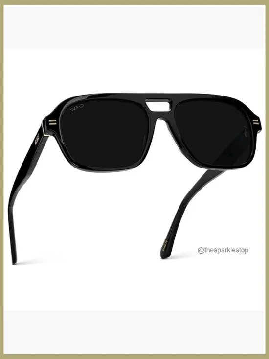 Acetate Frame Polarized Aviator Sunglasses with Double Bridge