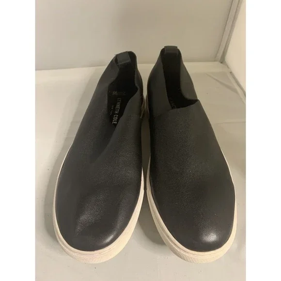 KENNETH COLE ABEO Martina Black Leather Loafers Size 7N (1392)