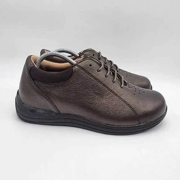 Drew Tulip‎ 10202-9Q Women's Metallic Gold Brown Leather Comfort Shoes Size 7 W