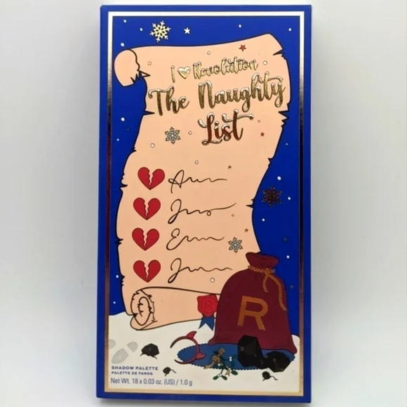I Heart Revolution Naughty List Eyeshadow Palette