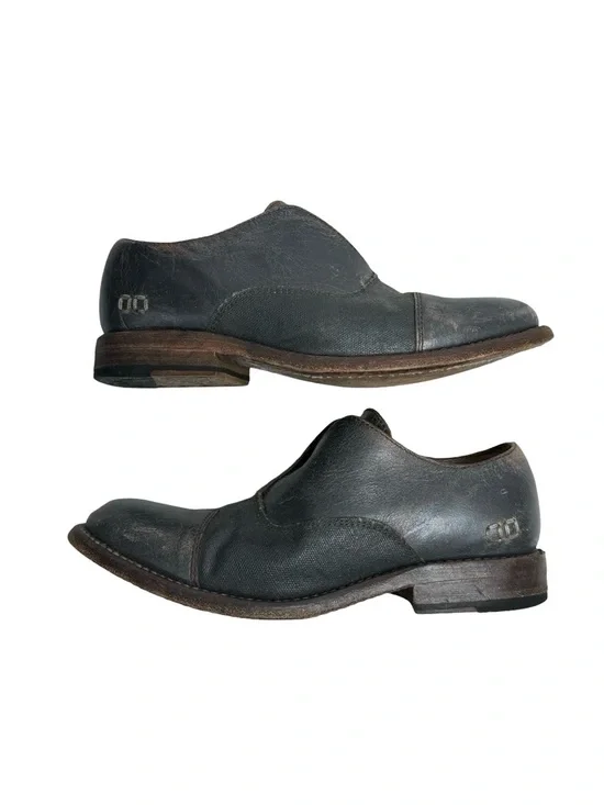 Bed Stu | Eden Distressed Cap Toe Laceless Oxfords in Gray 7 Cobbler Series