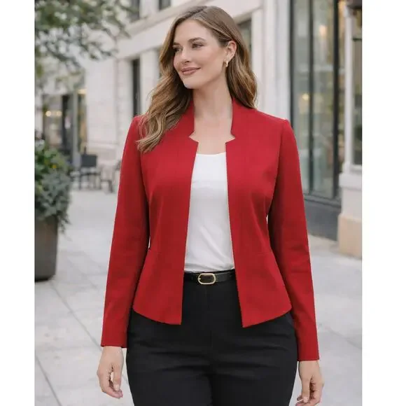 Nine West Red‎ Structured Blazer Women’s Size 10 Career Jacket Workwear