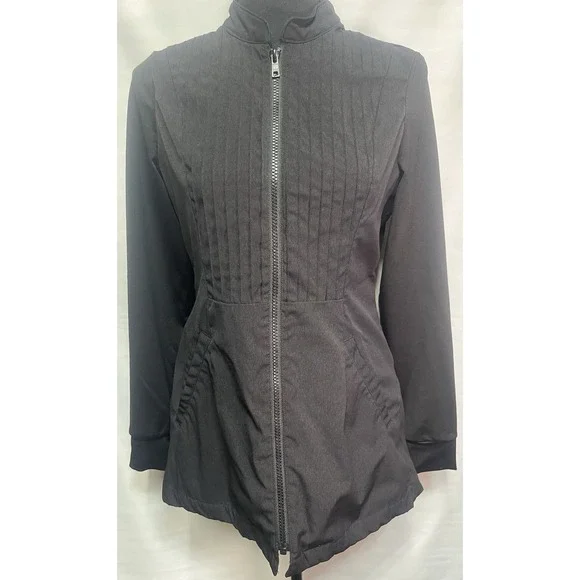 Noel Asmar Zipped stretch black Jacket Pockets Size Small Equestrian Uniform