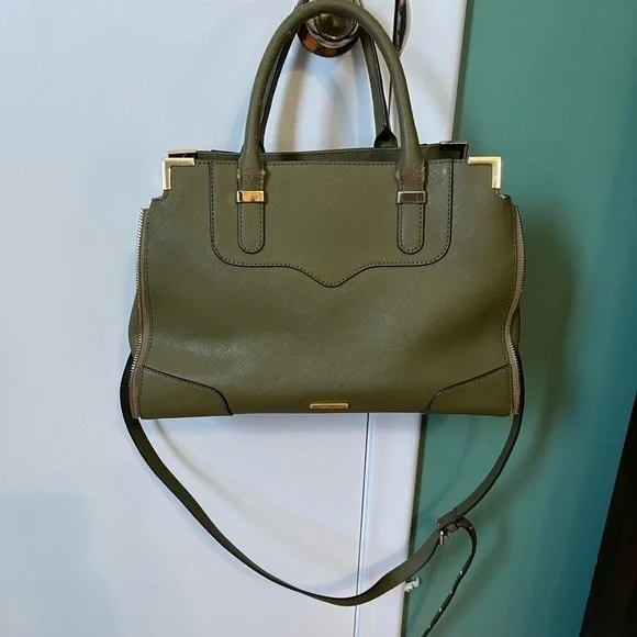 Gorgeous Green Leather Rebecca Minkoff Amorous Satchel-See Description