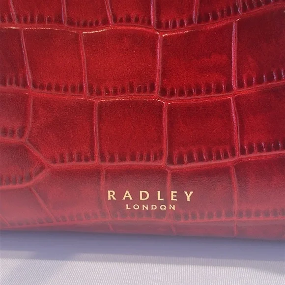 Radley London Agnes Red Croc-Embossed Leather Bag