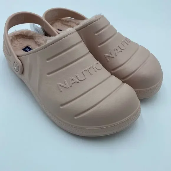 Nautica Clogs Women's 9 Slip On Fleece Lined Soft Pink