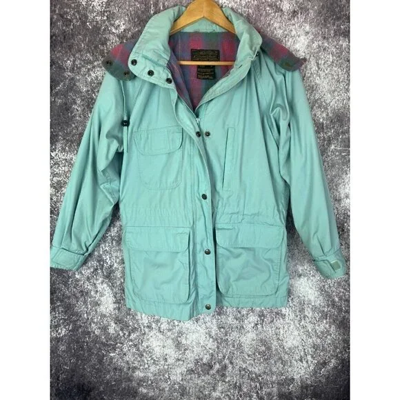 Vintage‎ Eddie Bauer Jacket Womens M Wool Lined Mountain Parka Barn Chore Ski
