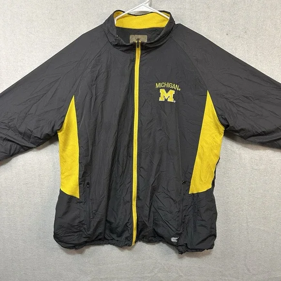 VTG University Of Michigan Windbreaker Colosseum‎ Athletics XXL Full Zip