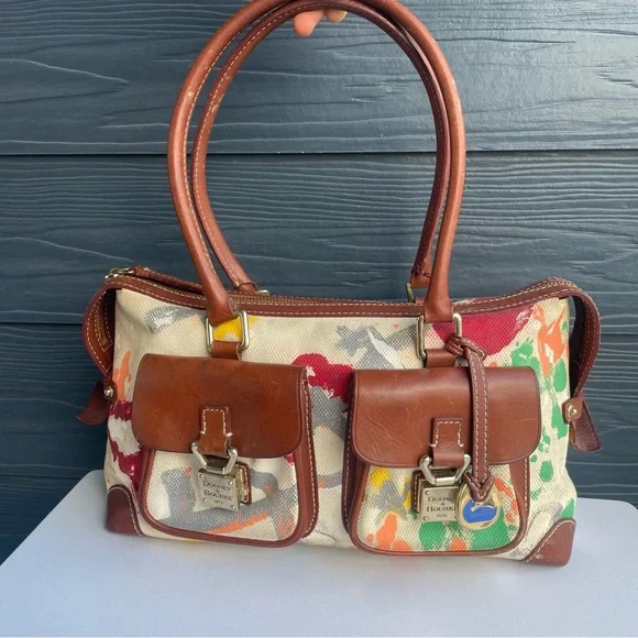 DOONEY & BOURKE Y2K Graffiti Shoulder Tote Pocket Bag Boston