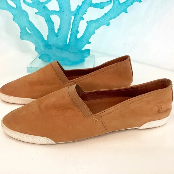 Frye Women’s Brown Leather Flats Loafers Sz 7.5
