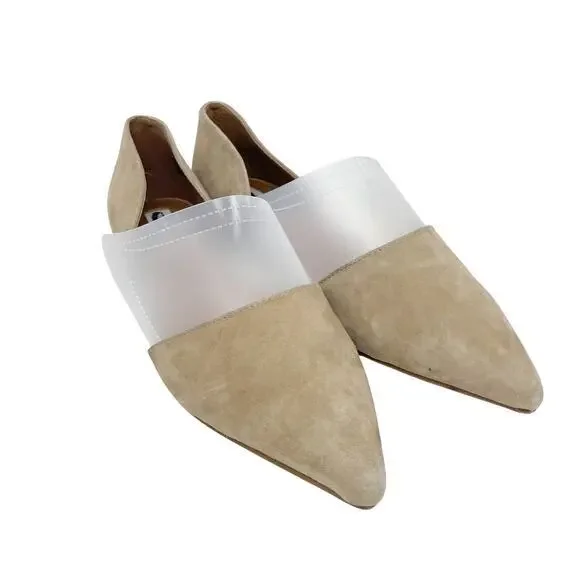 Steve Madden Women's Khai‎ D'orsay Flat Tan Suede Size 8M