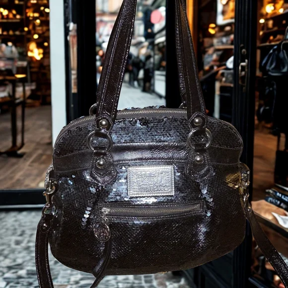 Coach Rare Sequin Poppy Satchel Shoulderbag