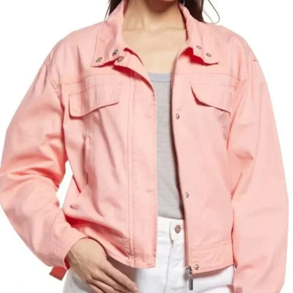 NWT Treasure & Bond Stand Collar Cotton Twill Jacket