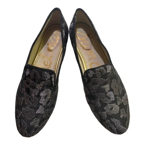 Sam Edelman Jordy Leopard Print Block Heel Loafers Size 7.5