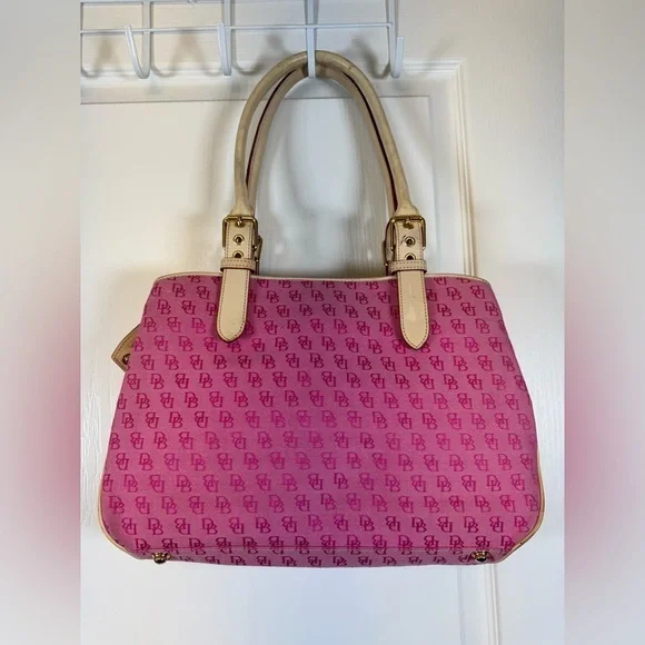 Dooney & Bourke Fuschia Signature Vintage Satchel Bag NWT #CL-125