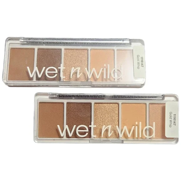 2pk Wet n‎ Wild Color Icon Eyeshadow 5 Pan Palette Gold Whip Blendable Shimmer